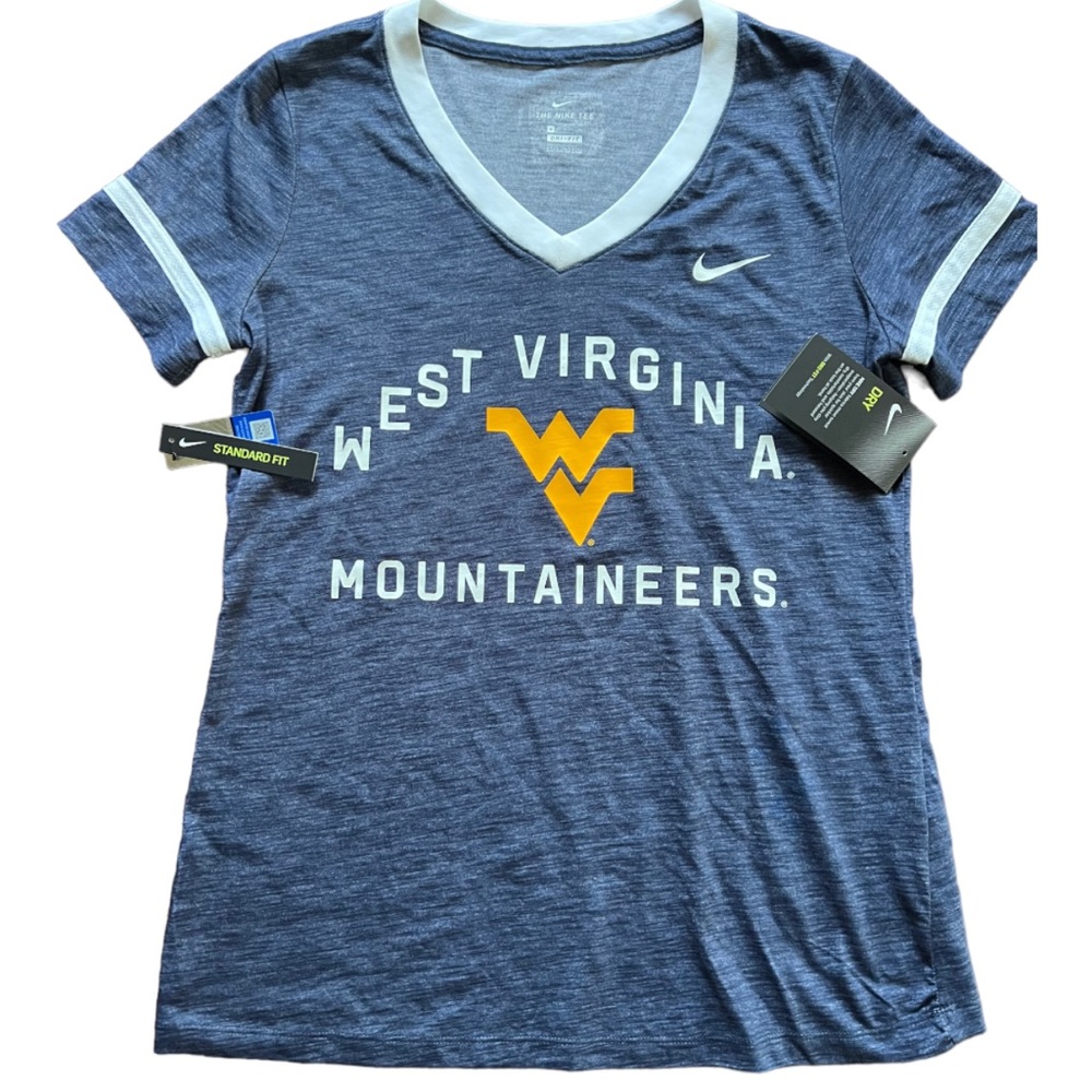 Nike West Virginia Mountaineers NEW Women’s Blue V-Neck Tee and Pajama Pants